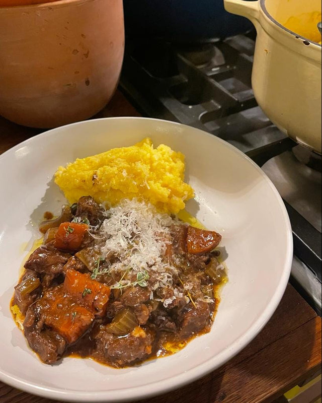 Slow cooker Italian Beef Stew - The House Upstairs