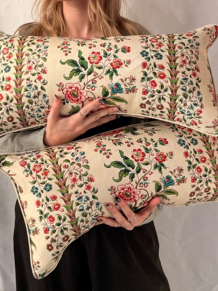 Sanderson Rose Pergola x2 Mini Bolster cushions 60 x 30 cm