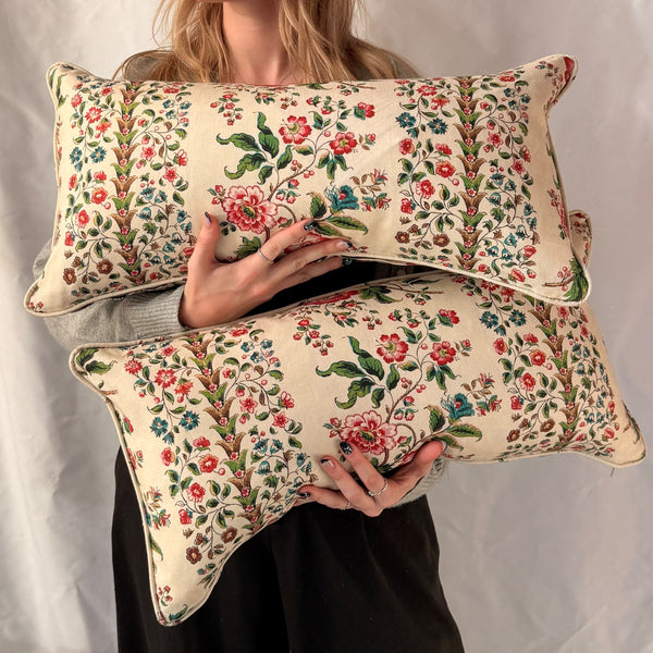 Sanderson Rose Pergola x2 Mini Bolster cushions 60 x 30 cm