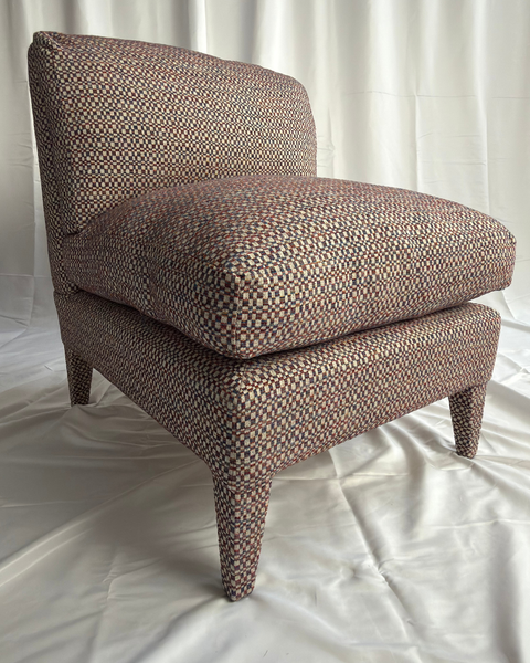 Nikki Slipper Chair in GP&J Baker Hopton red/blue