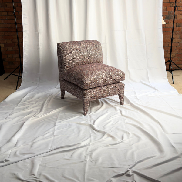 Nikki Slipper Chair in GP&J Baker Hopton red/blue