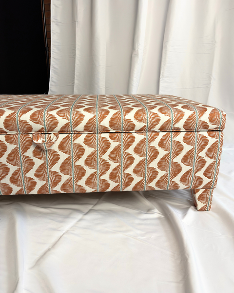 Grace Storage Ottoman in Romo Aubin Mango