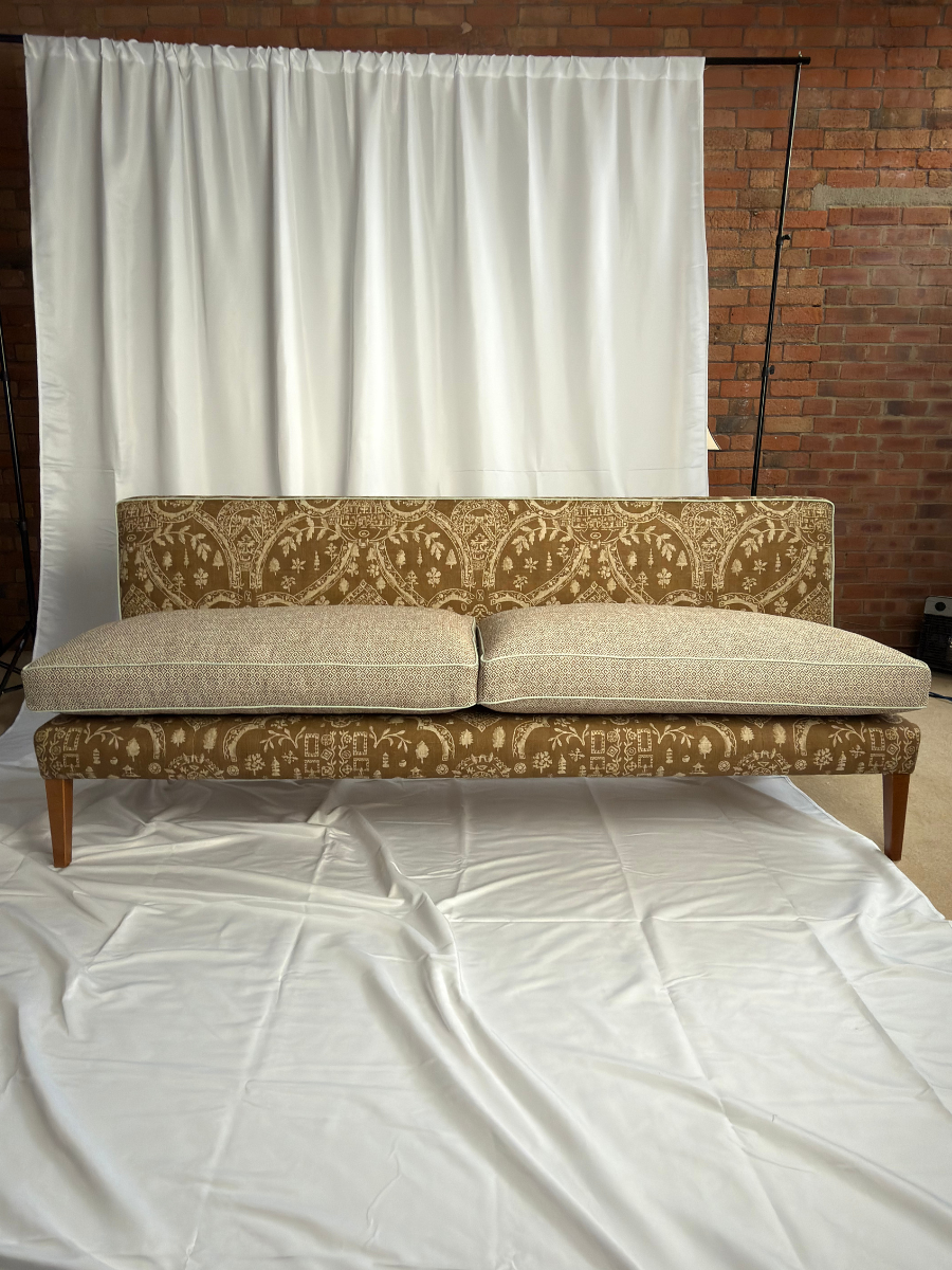 220cm Emily banquette in Sanderson Topiary