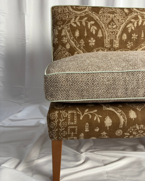 220cm Emily banquette in Sanderson Topiary