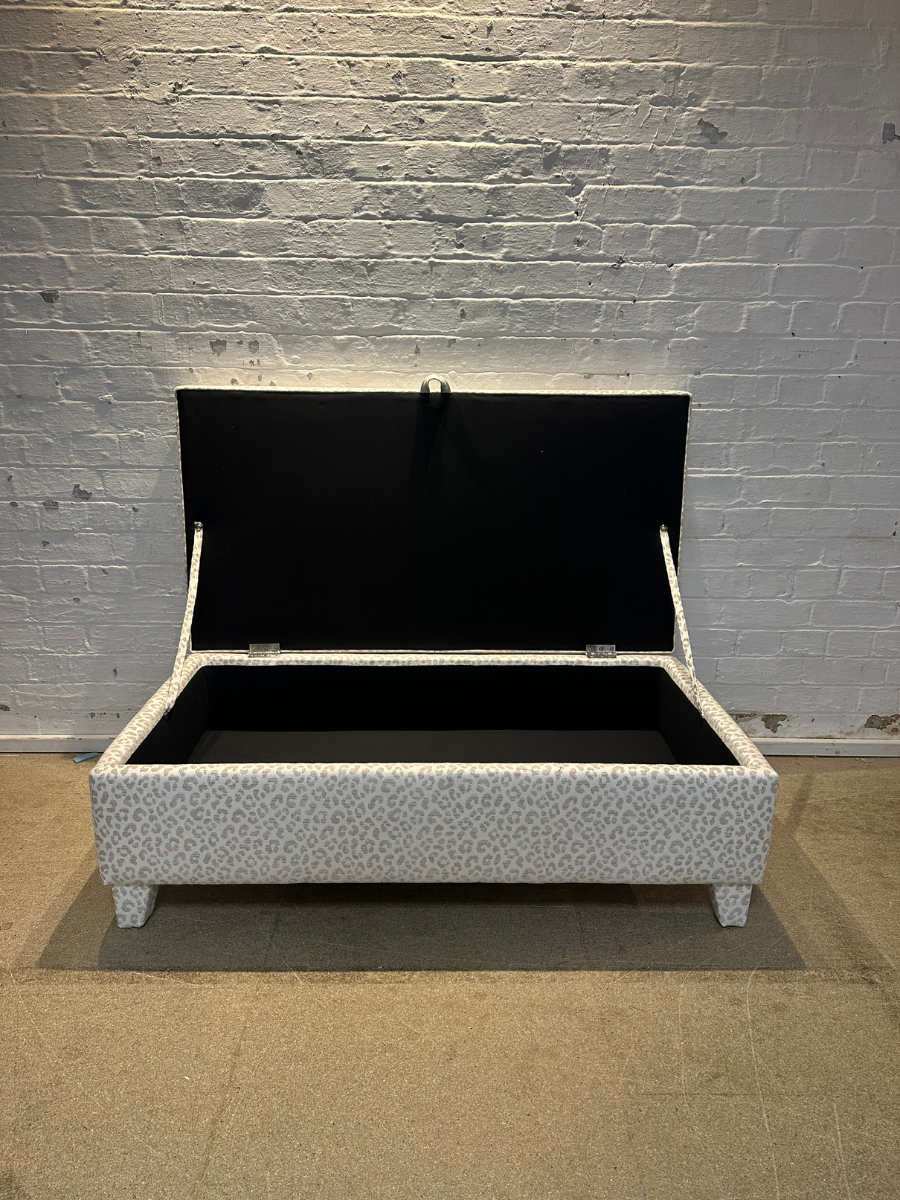 Grace Storage Ottoman in Andrew Martin Wildcat storm