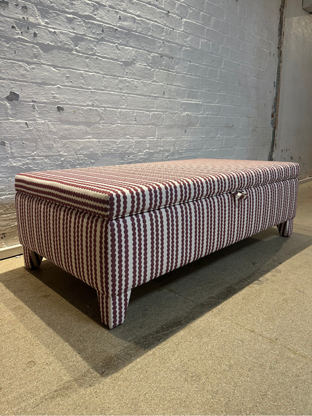 Grace Storage Ottoman in Tori Murphy Pippy Stripe