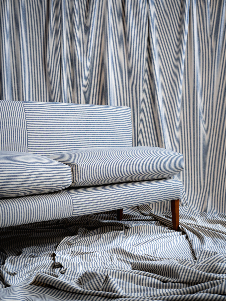 Navy Blue Emily Banquette available in 3 sizes Off The Roll