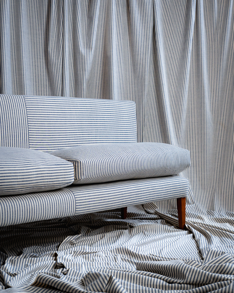 Navy Blue Emily Banquette available in 3 sizes Off The Roll