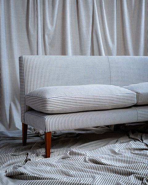 Navy Blue Emily Banquette available in 3 sizes Off The Roll