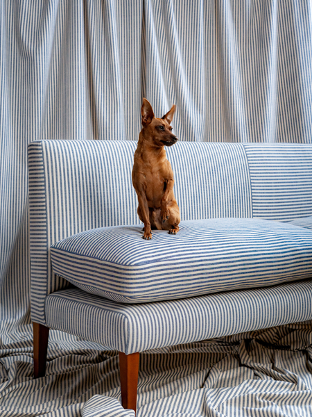 Navy Blue Emily Banquette available in 3 sizes Off The Roll