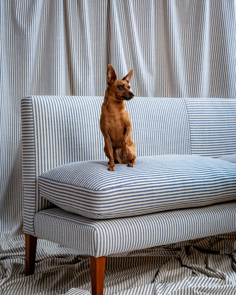 Navy Blue Emily Banquette available in 3 sizes Off The Roll