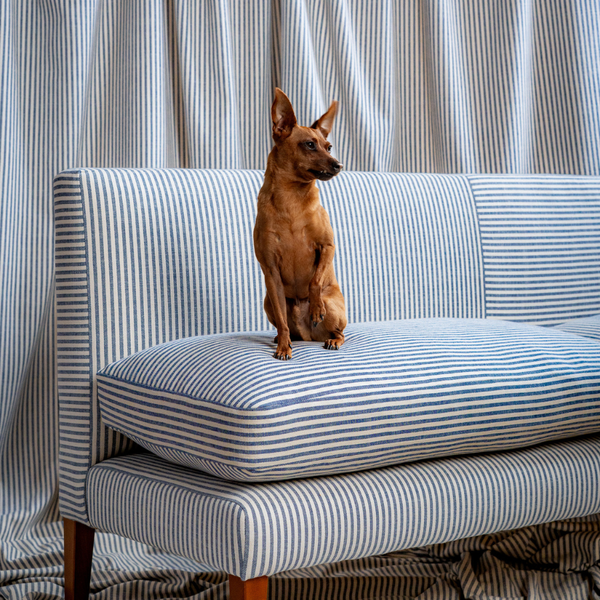 Navy Blue Emily Banquette available in 3 sizes Off The Roll