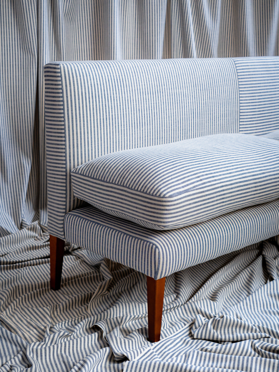 Navy Blue Emily Banquette available in 3 sizes Off The Roll