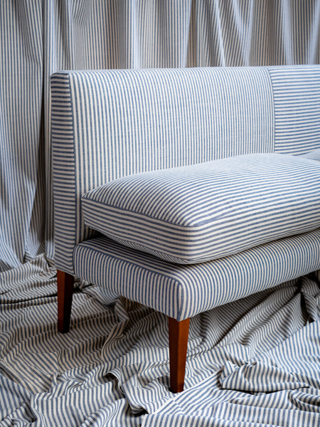 Navy Blue Emily Banquette available in 3 sizes Off The Roll
