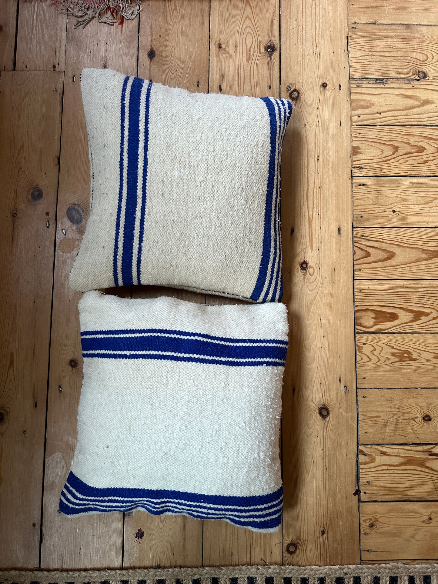 Moroccan Berber Hand Dyed & Loomed Square Cushion Pair