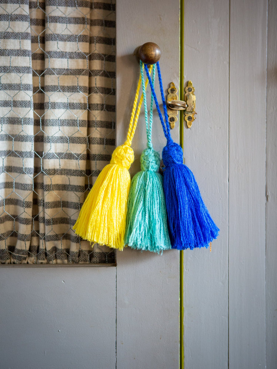 3 Handmade Moroccan Wool Tassels - The House Upstairs