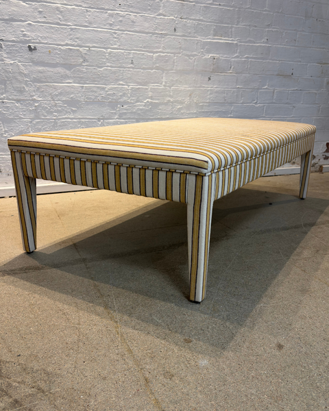 Vanrenen Hanbury, Standen stripe in Saffron - Honey ottoman