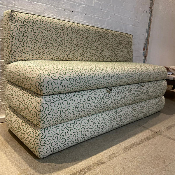170cm Iris Storage Banquette in Linwood Wiggle Emerald