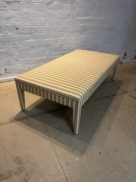 Vanrenen Hanbury, Standen stripe in Saffron - Honey ottoman