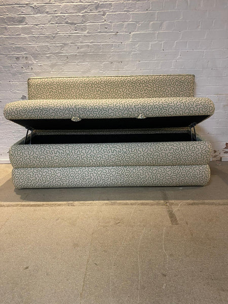 170cm Iris Storage Banquette in Linwood Wiggle Emerald