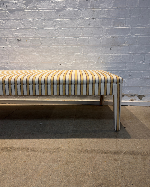 Vanrenen Hanbury, Standen stripe in Saffron - Honey ottoman