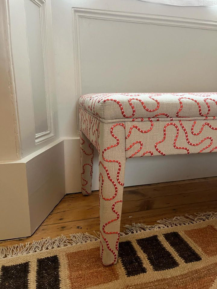 Bespoke Aria Bench in Your Choice of Fabric