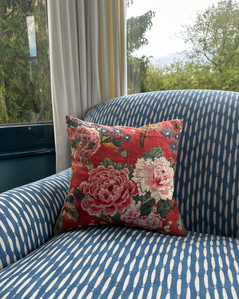 Colefax & fowler cushion with stripe back