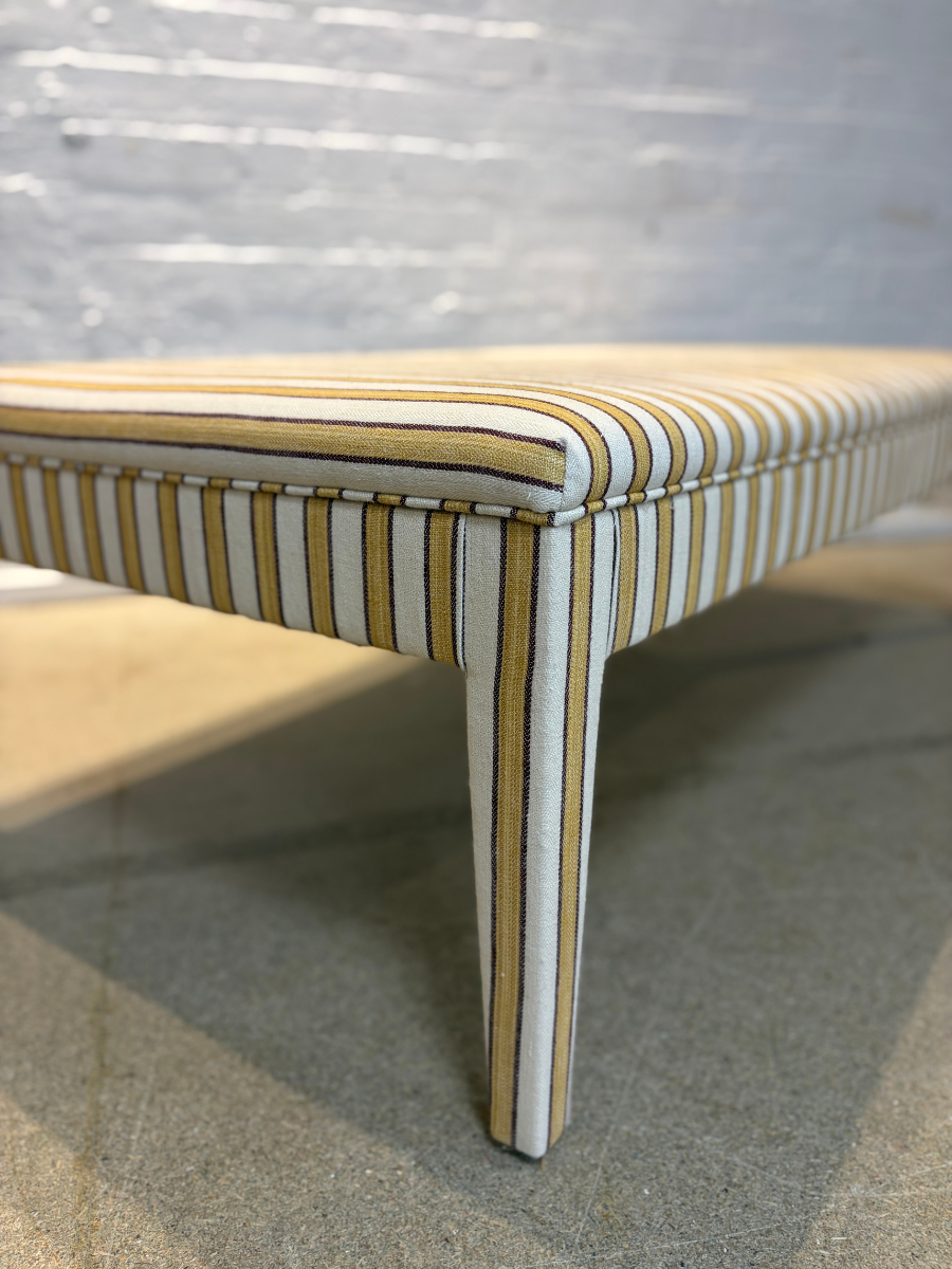 Vanrenen Hanbury, Standen stripe in Saffron - Honey ottoman