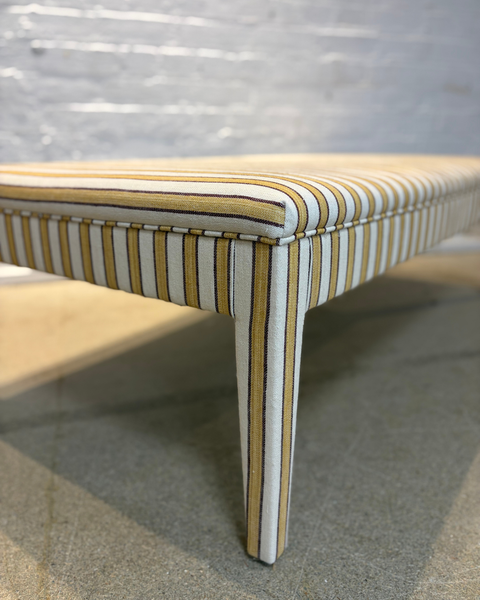 Vanrenen Hanbury, Standen stripe in Saffron - Honey ottoman