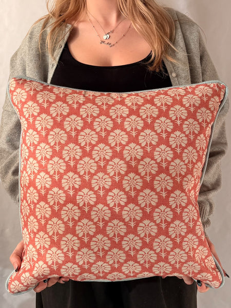 Foy and Co Cotswold Floral Raspberry Square cushion 45 x45  cm