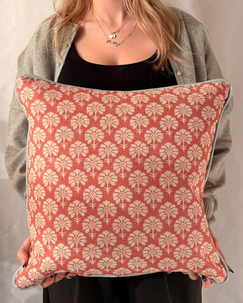 Foy and Co Cotswold Floral Raspberry Square cushion 45 x45  cm