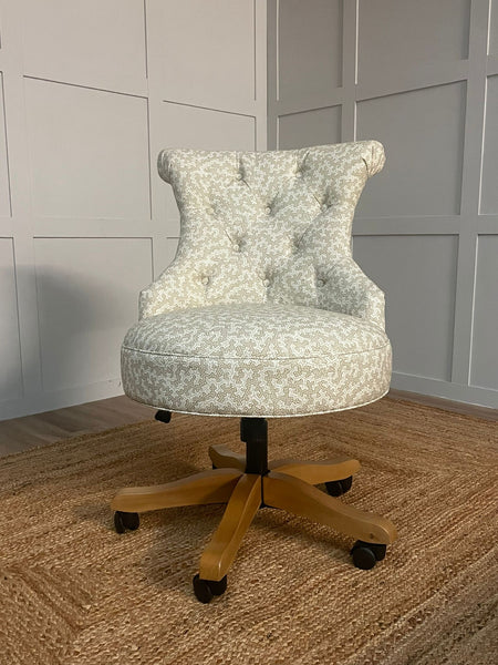 Bespoke Selma Home Office Upholstered Desk Chair Any Fabric