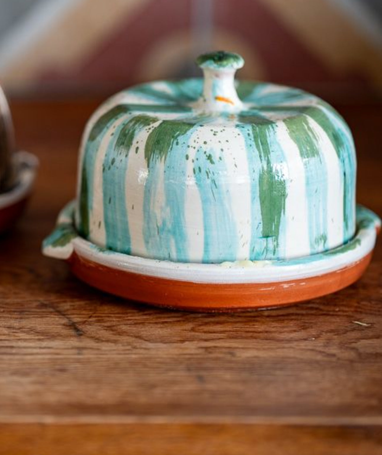 Hand Painted hot Butter Dish, Butter Dish Container, Ceramic Handmade Butter Dish, Ready To Ship