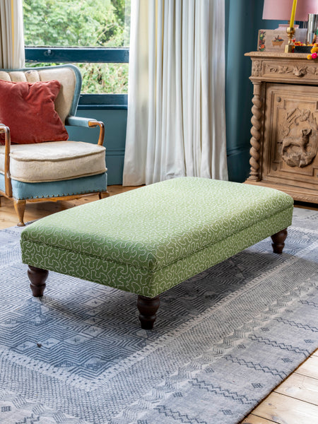 READY TO SHIP | Bryher Classic Ottoman In Linwood Wiggle Avocado