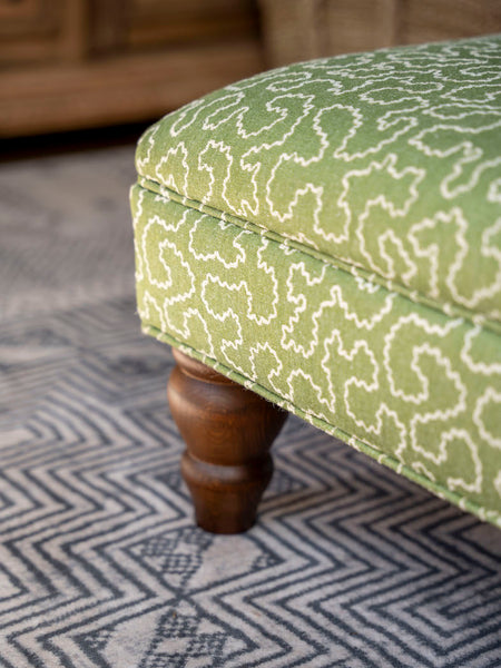 READY TO SHIP | Bryher Classic Ottoman In Linwood Wiggle Avocado