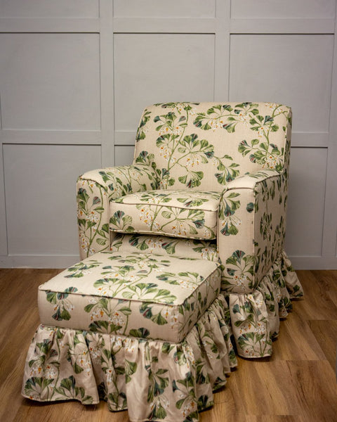 Bespoke Elle Armchair & Footstool In Your Choice of Fabric