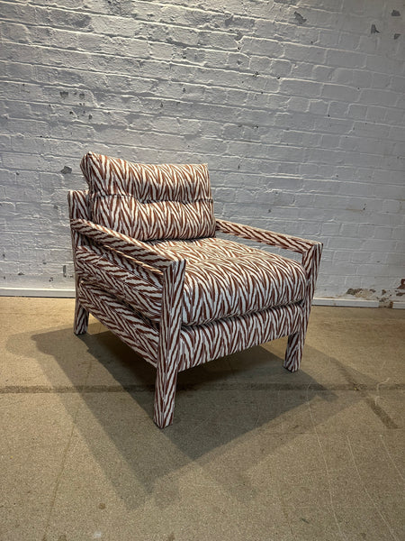 Kate Parson Chair in Helene Blanche Painted Ikat Siena