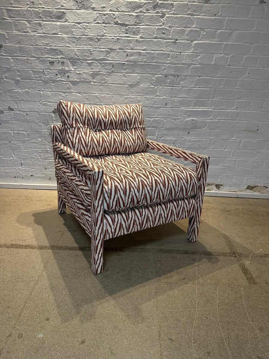 Kate Parson Chair in Helene Blanche Painted Ikat Siena