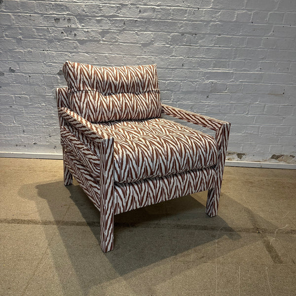 Kate Parson Chair in Helene Blanche Painted Ikat Siena