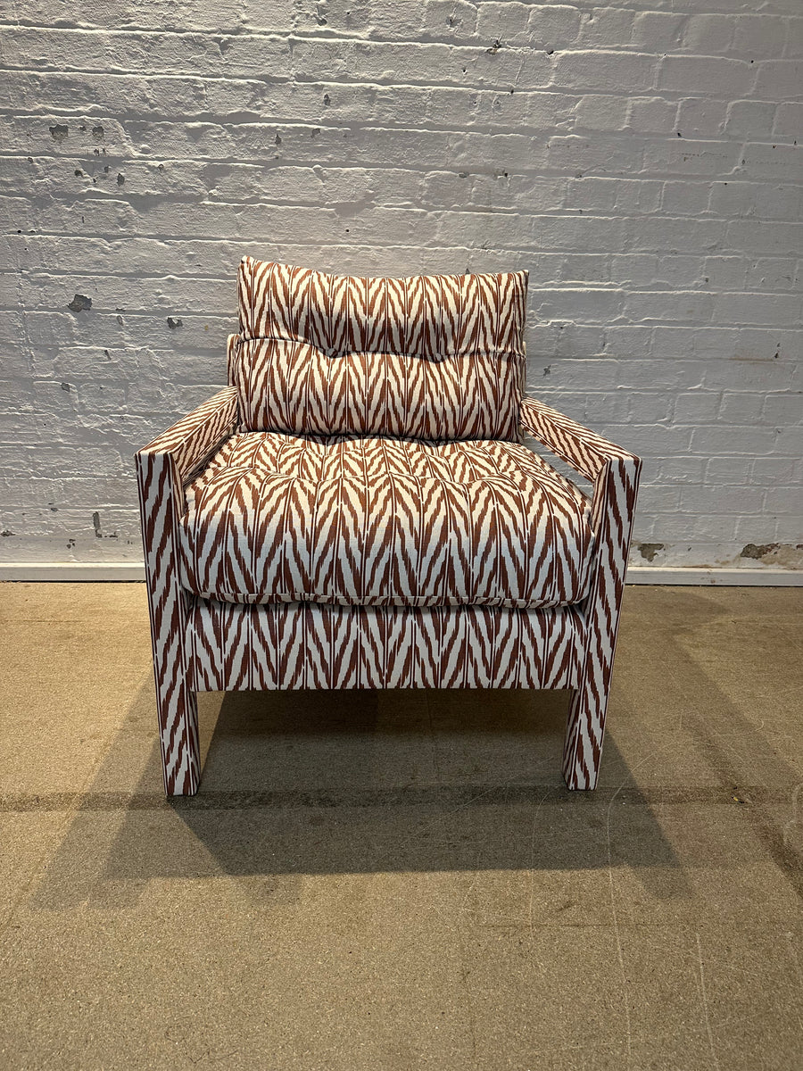Kate Parson Chair in Helene Blanche Painted Ikat Siena
