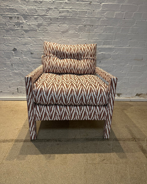Kate Parson Chair in Helene Blanche Painted Ikat Siena