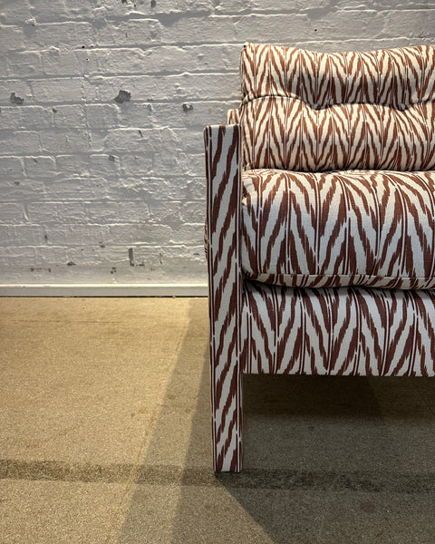 Kate Parson Chair in Helene Blanche Painted Ikat Siena