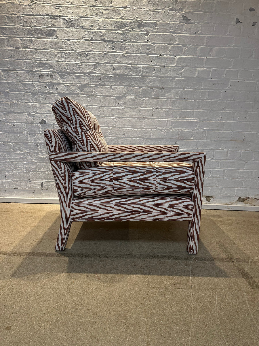 Kate Parson Chair in Helene Blanche Painted Ikat Siena