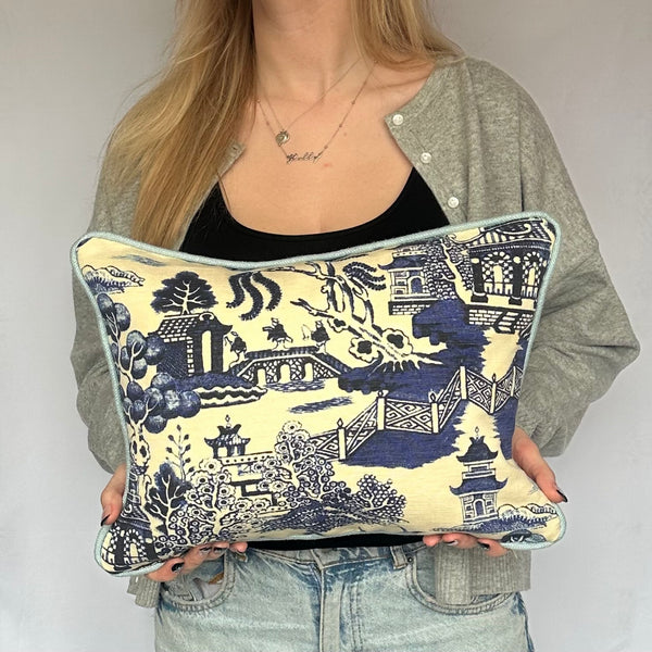 Beata Heuman Willow Lumbar Cushion 40 x 30 cm