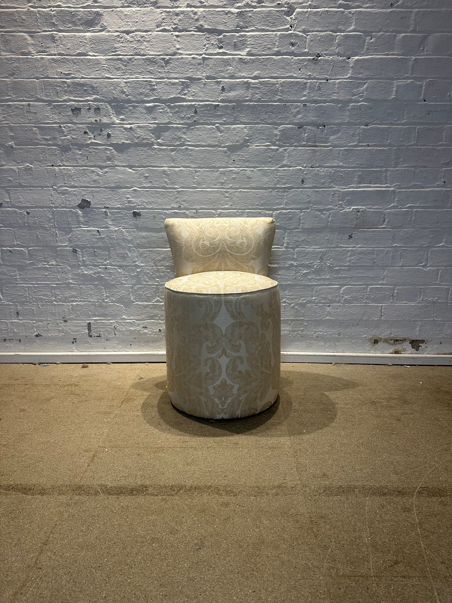 Sandy dressing table stool in zoffany Brocatello Ivory