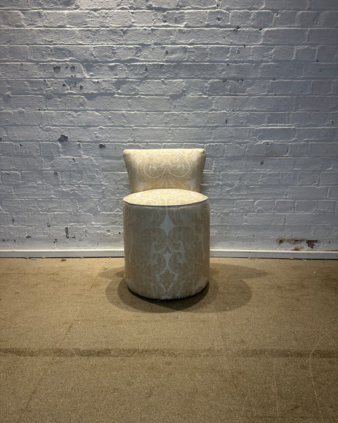 Sandy dressing table stool in zoffany Brocatello Ivory