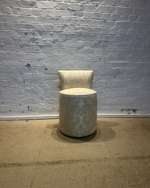 Sandy dressing table stool in zoffany Brocatello Ivory