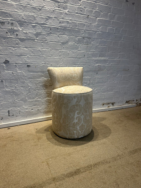 Sandy dressing table stool in zoffany Brocatello Ivory