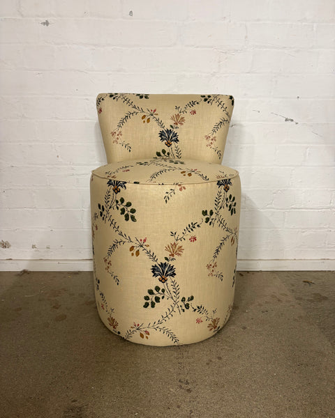 Sandy Dressing Table Stool in Robert Kime Cornflowers