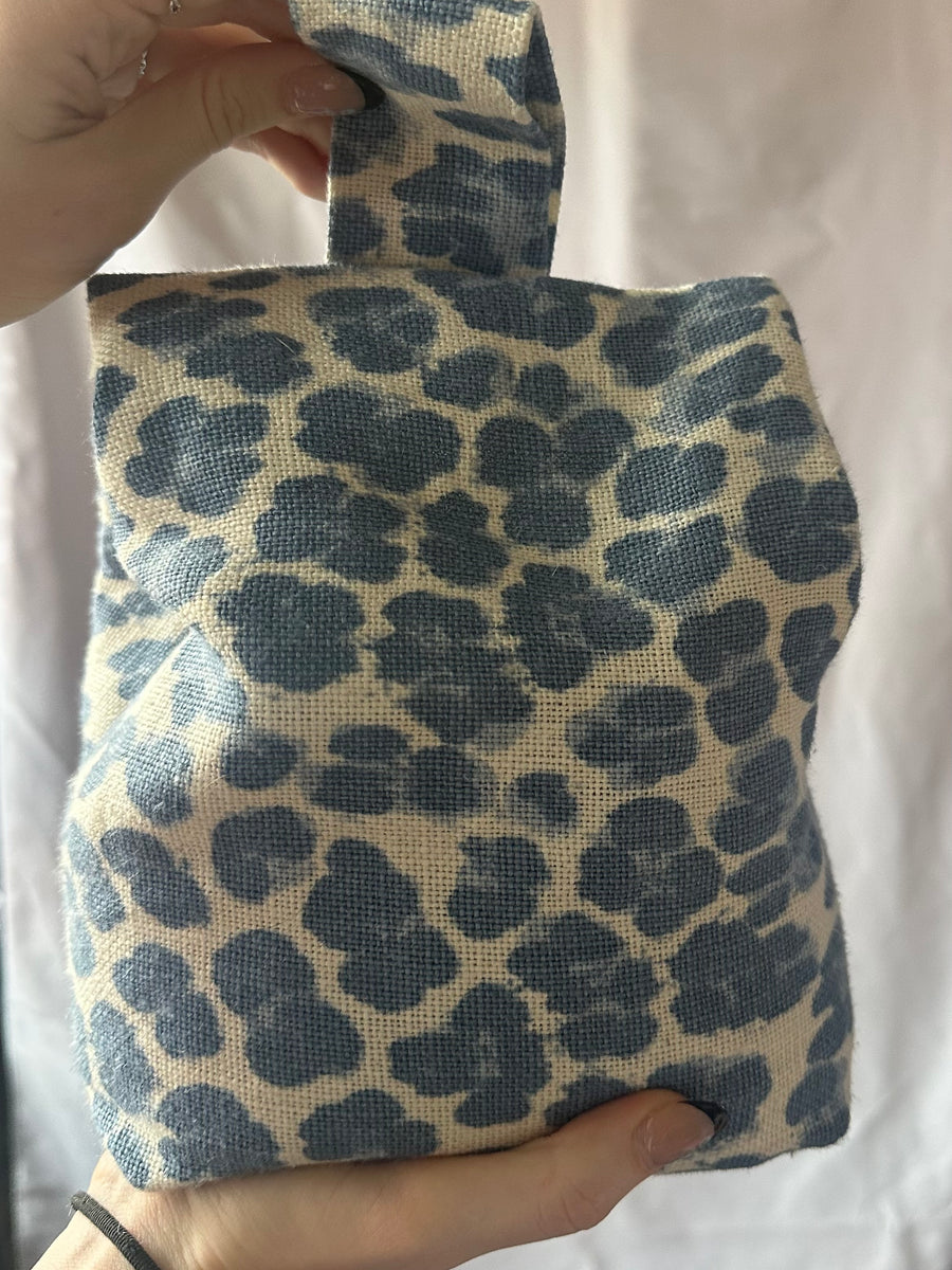 Blue Leopard Door Stop